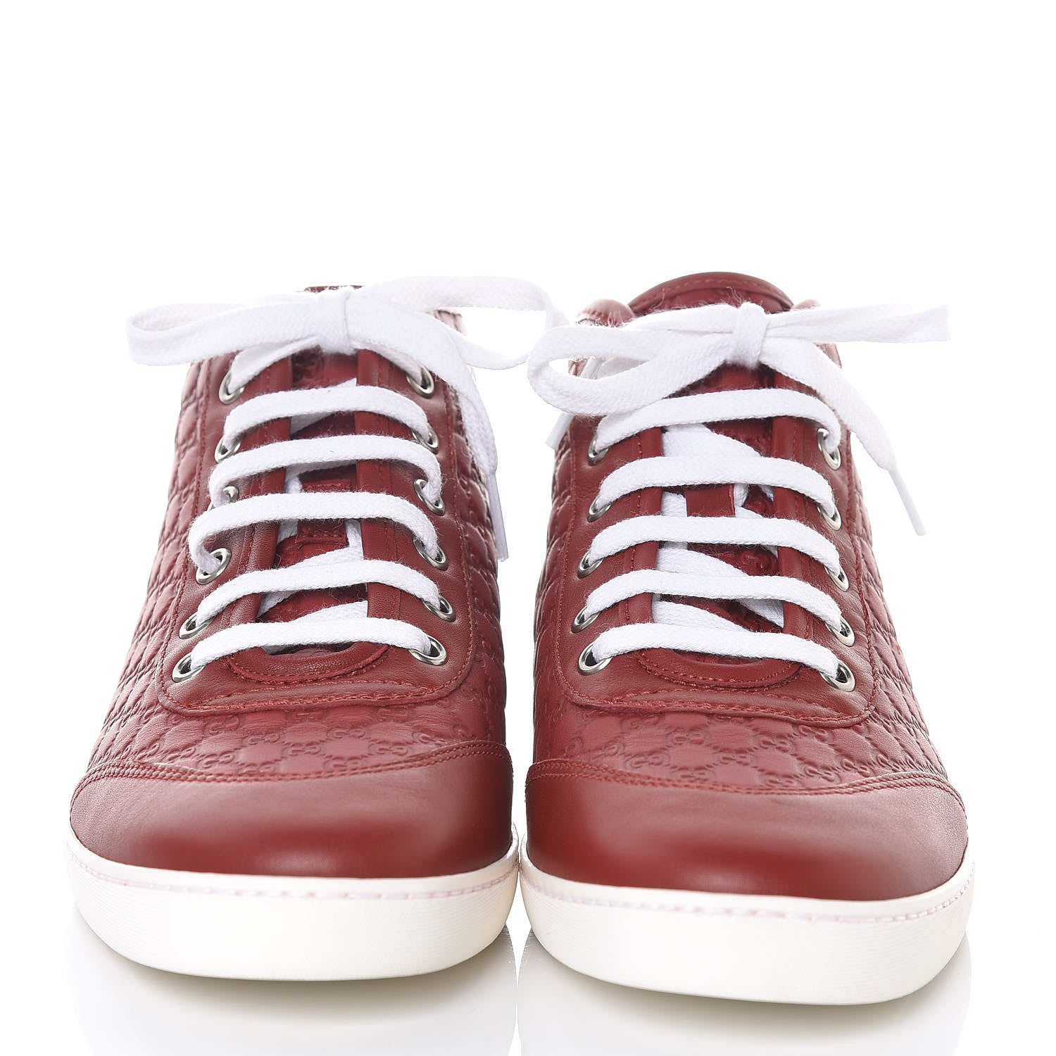 Gucci Microguccissima Womens High Top Sneakers 36.5 Rosso 2 of 9