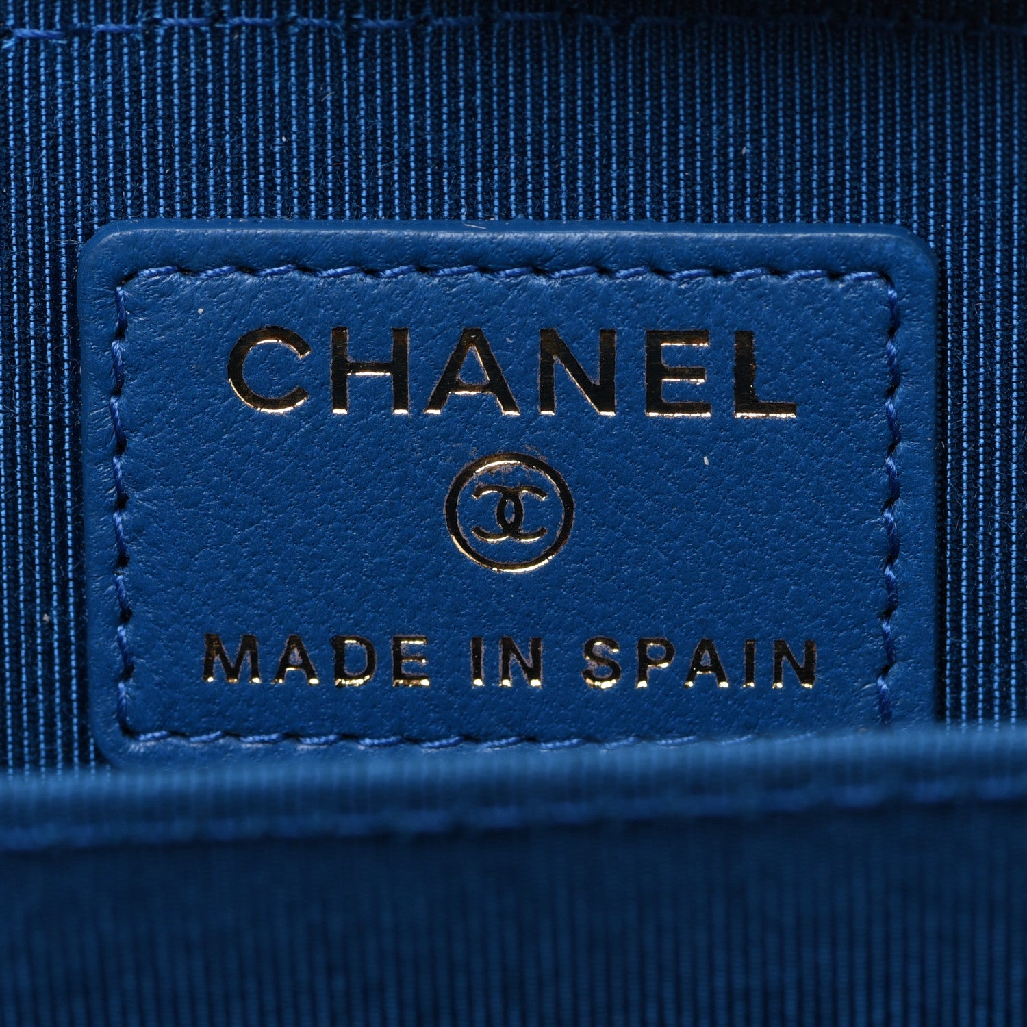 Chanel Lambskin Quilted Zip Around Coin Purse Wallet Blue 6 of 9