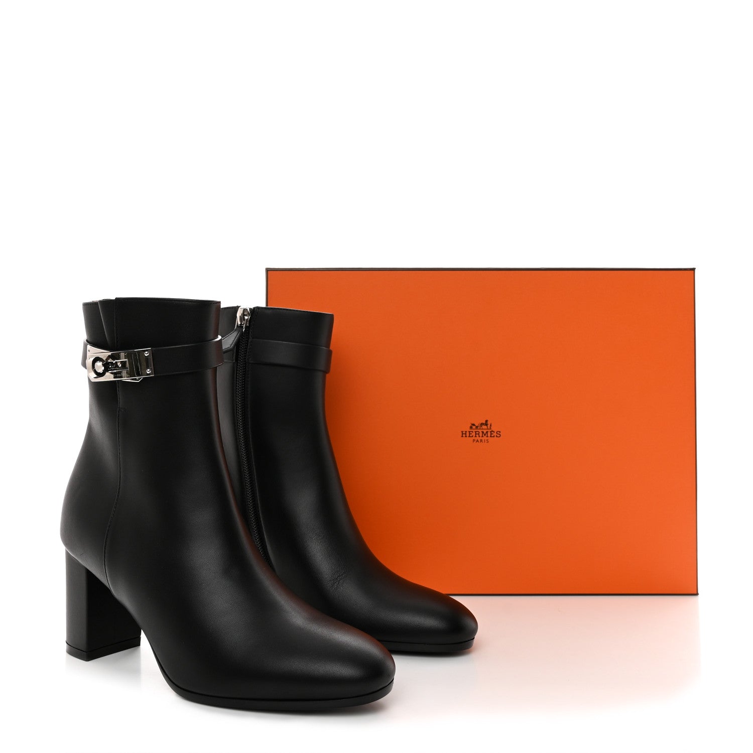 Hermes Calfskin Saint Germain Ankle Boots 36 Black 10 of 10