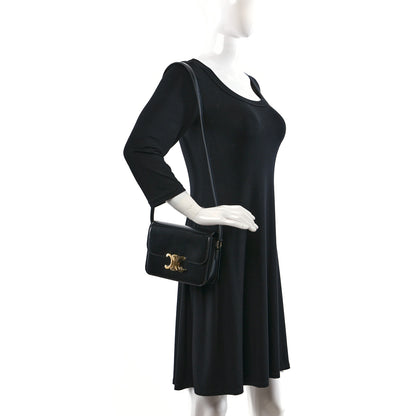 Celine Shiny Calfskin Teen Triomphe Black 2 of 9