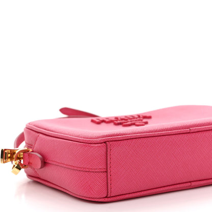 Prada Saffiano Lux Small Camera Crossbody Bag Magenta 8 of 9