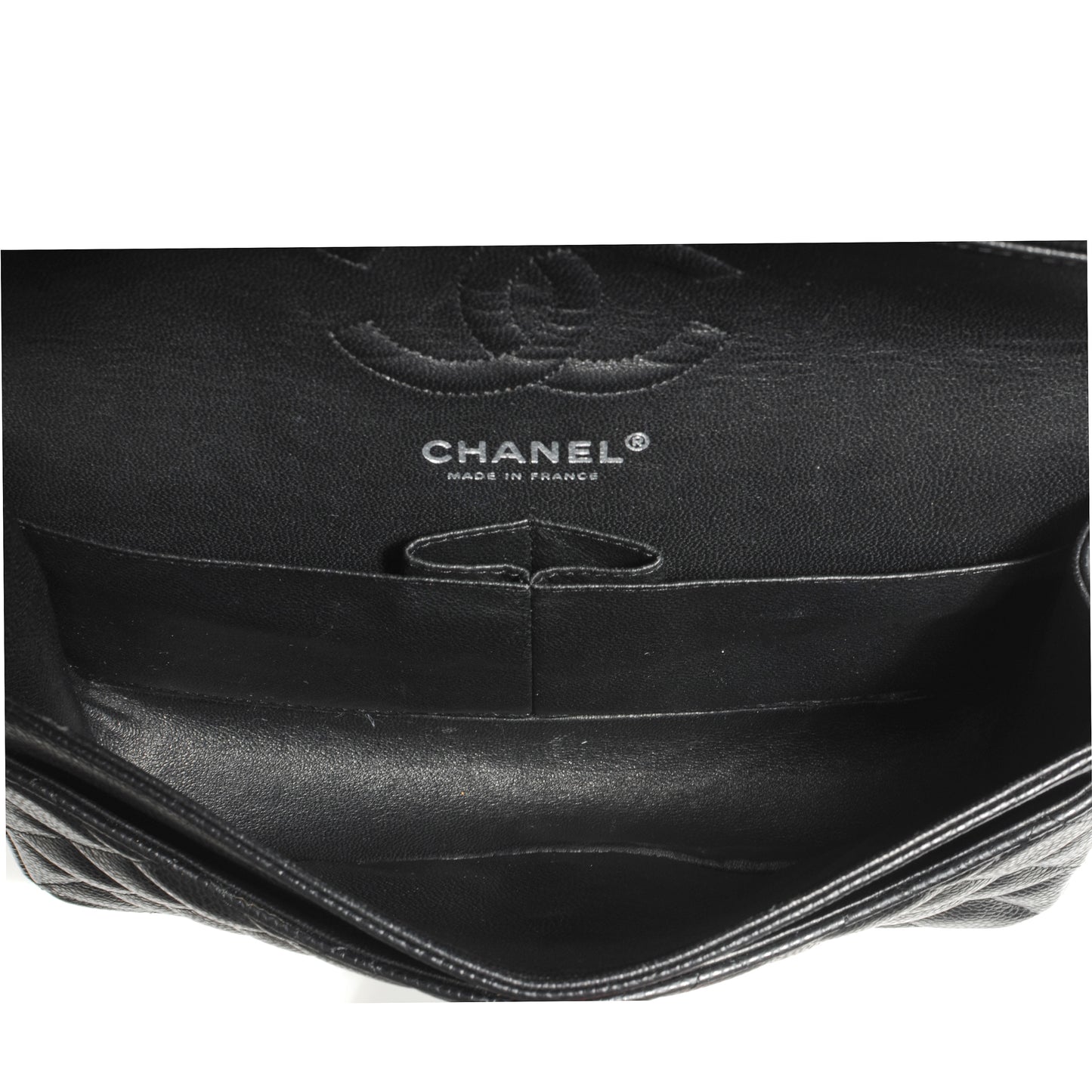 Caviar Quilted Small Double Flap Black