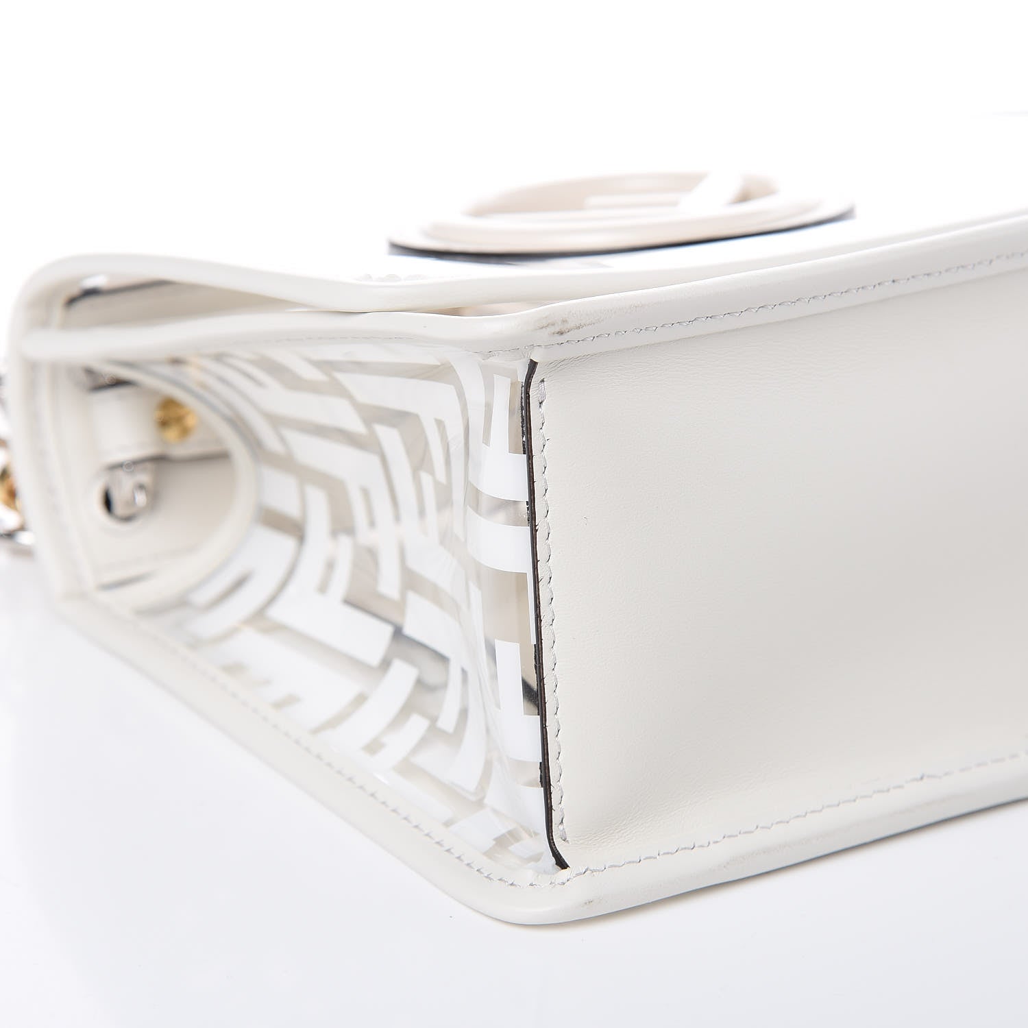 Fendi TPU FF Vitello Century F is Fendi Small Kan I Shoulder Bag White 8 of 9