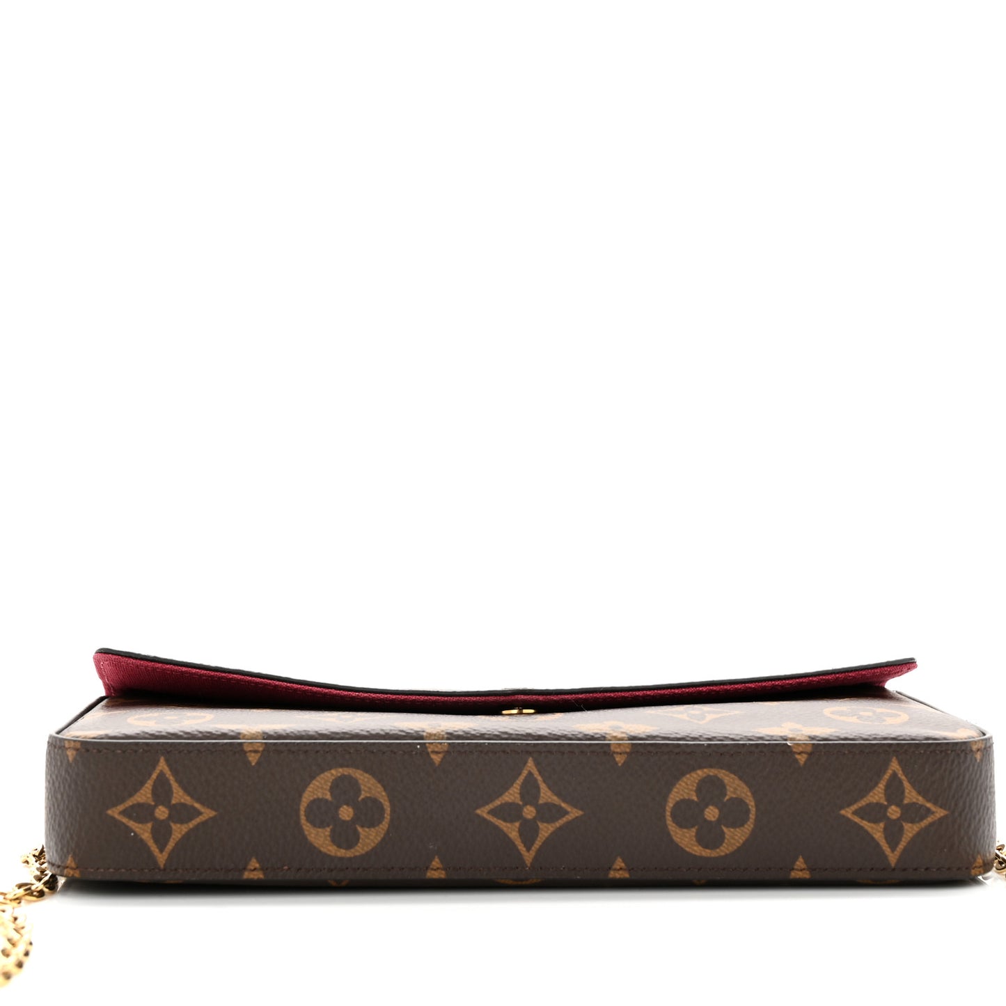 Monogram Pochette Felicie Chain Wallet Fuchsia
