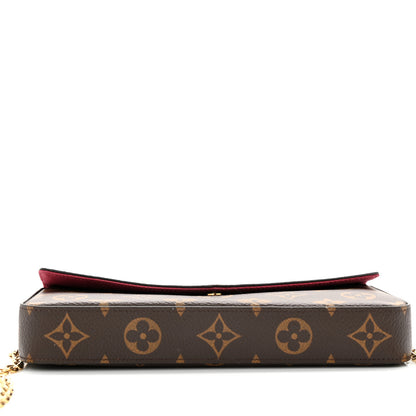 Louis Vuitton Monogram Pochette Felicie Chain Wallet Fuchsia 12 of 12