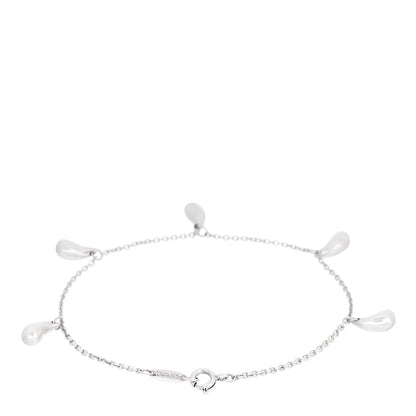 Tiffany Sterling Silver Elsa Peretti Five Station Teardrop Bracelet 2 of 5