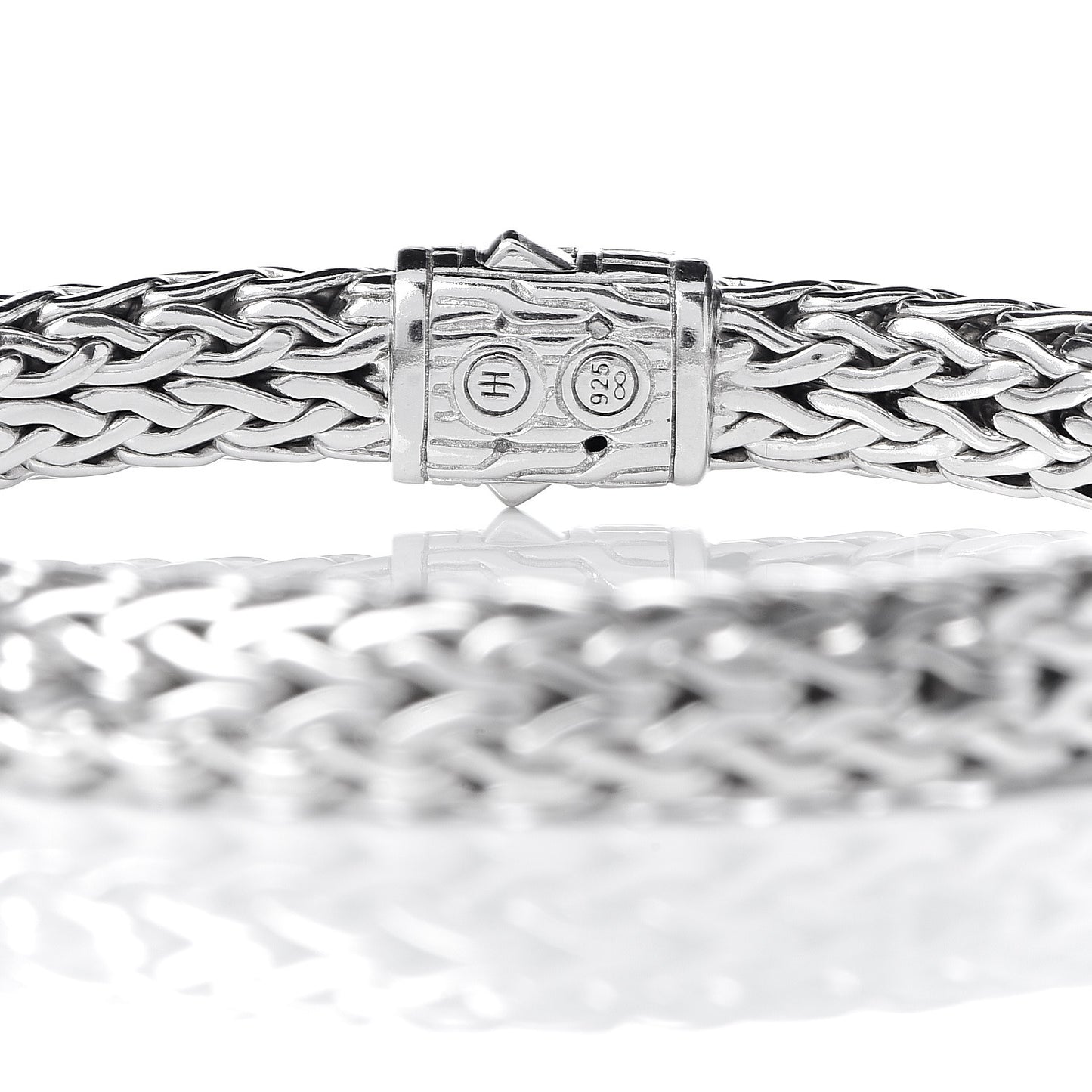Sterling Silver Diamond 7.5mm Classic Chain Bracelet