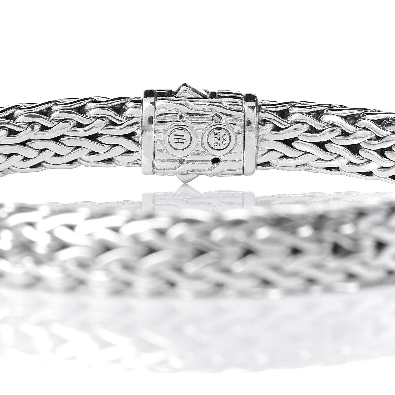 John Hardy Sterling Silver Diamond 7.5mm Classic Chain Bracelet 4 of 4
