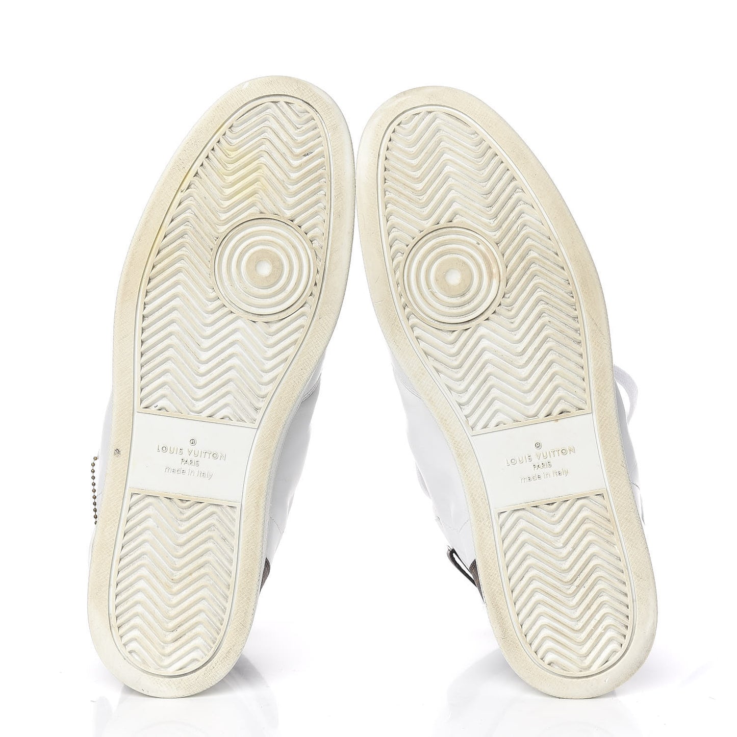 Calfskin Monogram Rivoli High Top Sneakers 10 White