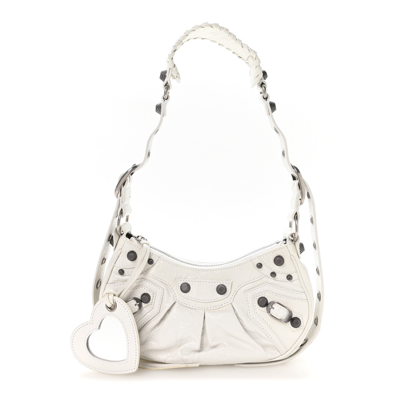Balenciaga Agneau Arena Le Cagole Shoulder Bag XS Optic White 3 of 11