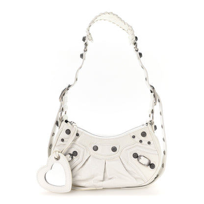 Balenciaga Agneau Arena Le Cagole Shoulder Bag XS Optic White 3 of 11
