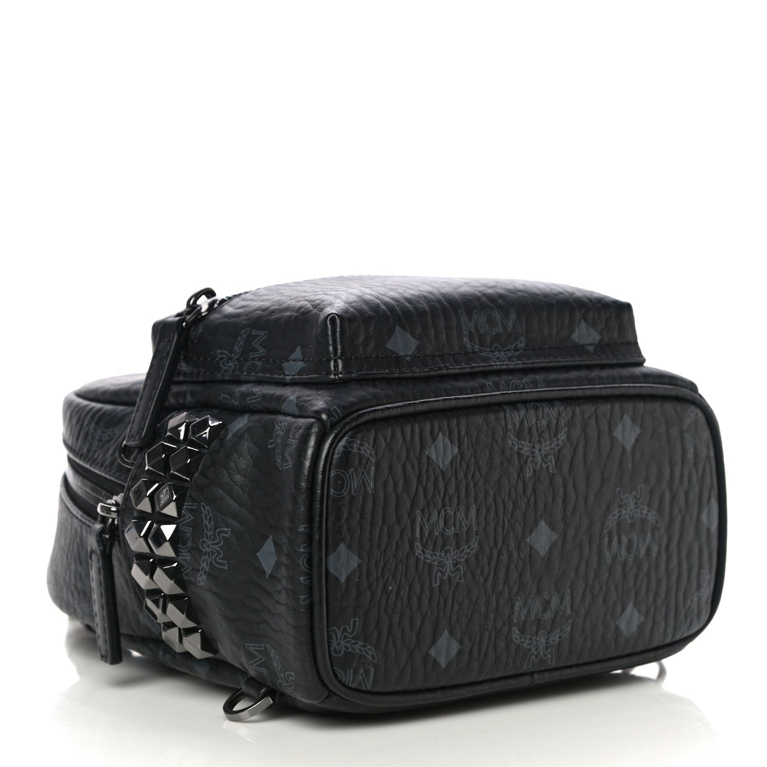 MCM Visetos Side Stud X-Mini Stark Bebe Boo Backpack Black 4 of 10