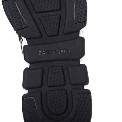 Balenciaga Neoprene Knit Allover Logo Bi-Color Sole Mens Speed Sneakers 43 Black White 9 of 11