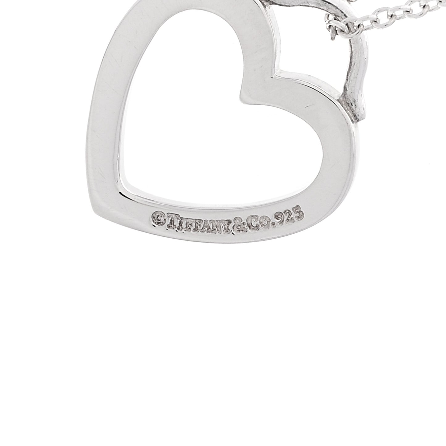 Sterling Silver Open Heart Pendant Necklace