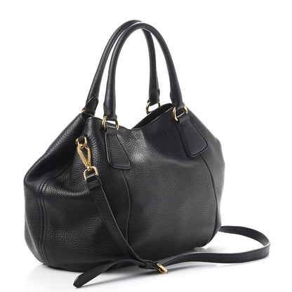 Prada Vitello Daino Shoulder Bag Nero Black 3 of 8