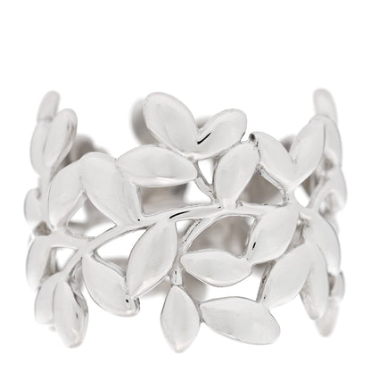 Tiffany Sterling Silver Wide Paloma Picasso Olive Leaf Band Ring 53 6.5 1 of 4