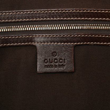 Gucci Canvas Bamboo Horsebit Print Hobo White 6 of 14