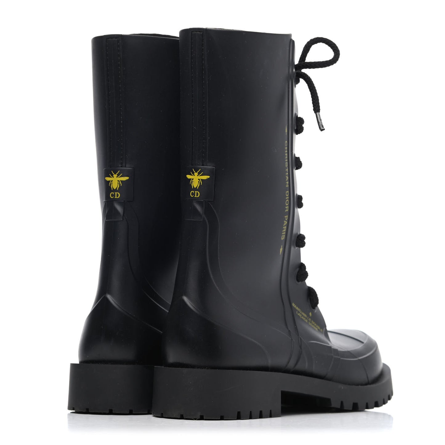 Rubber Diorcamp Low Boots 35 Black