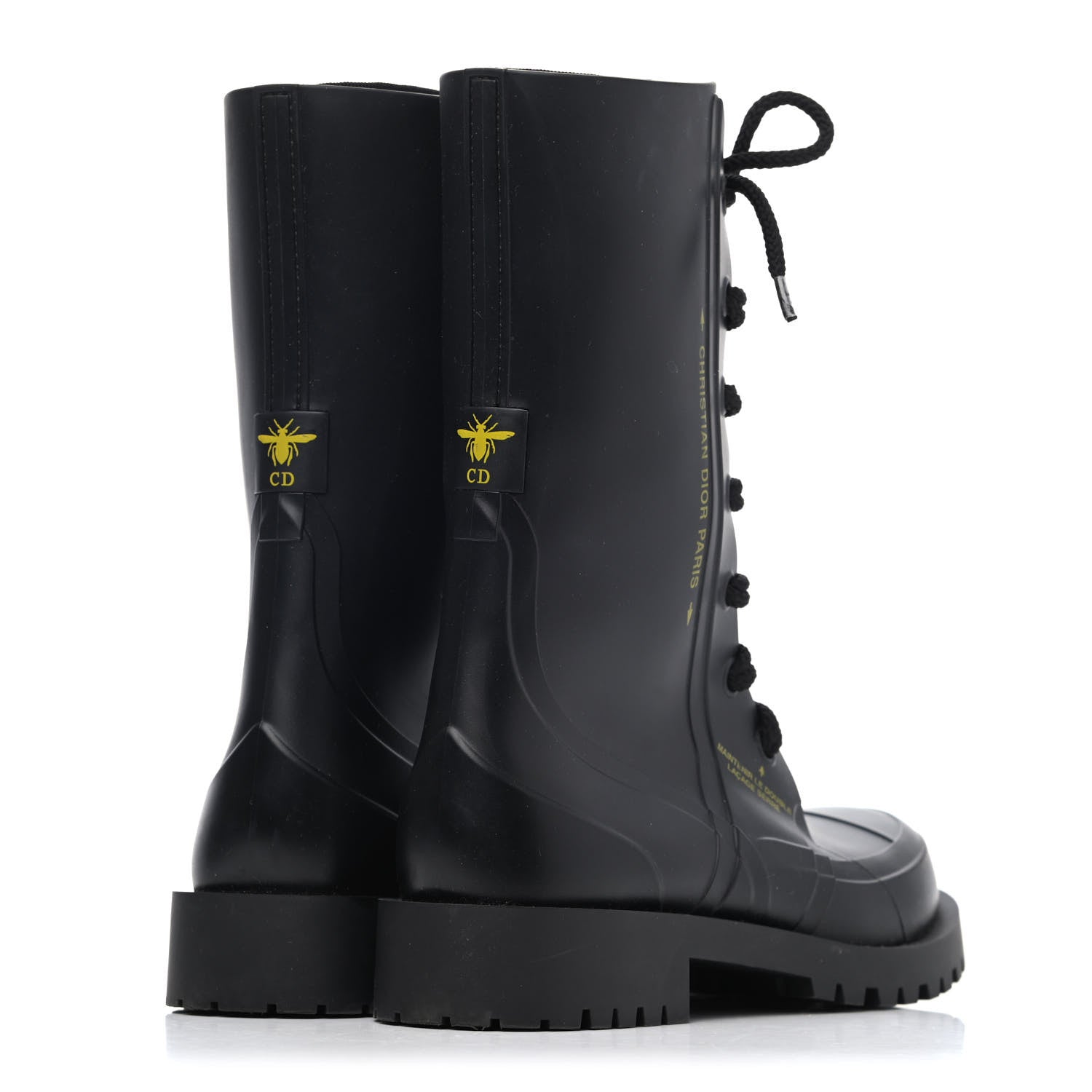 Christian Dior Rubber Diorcamp Low Boots 35 Black 3 of 4