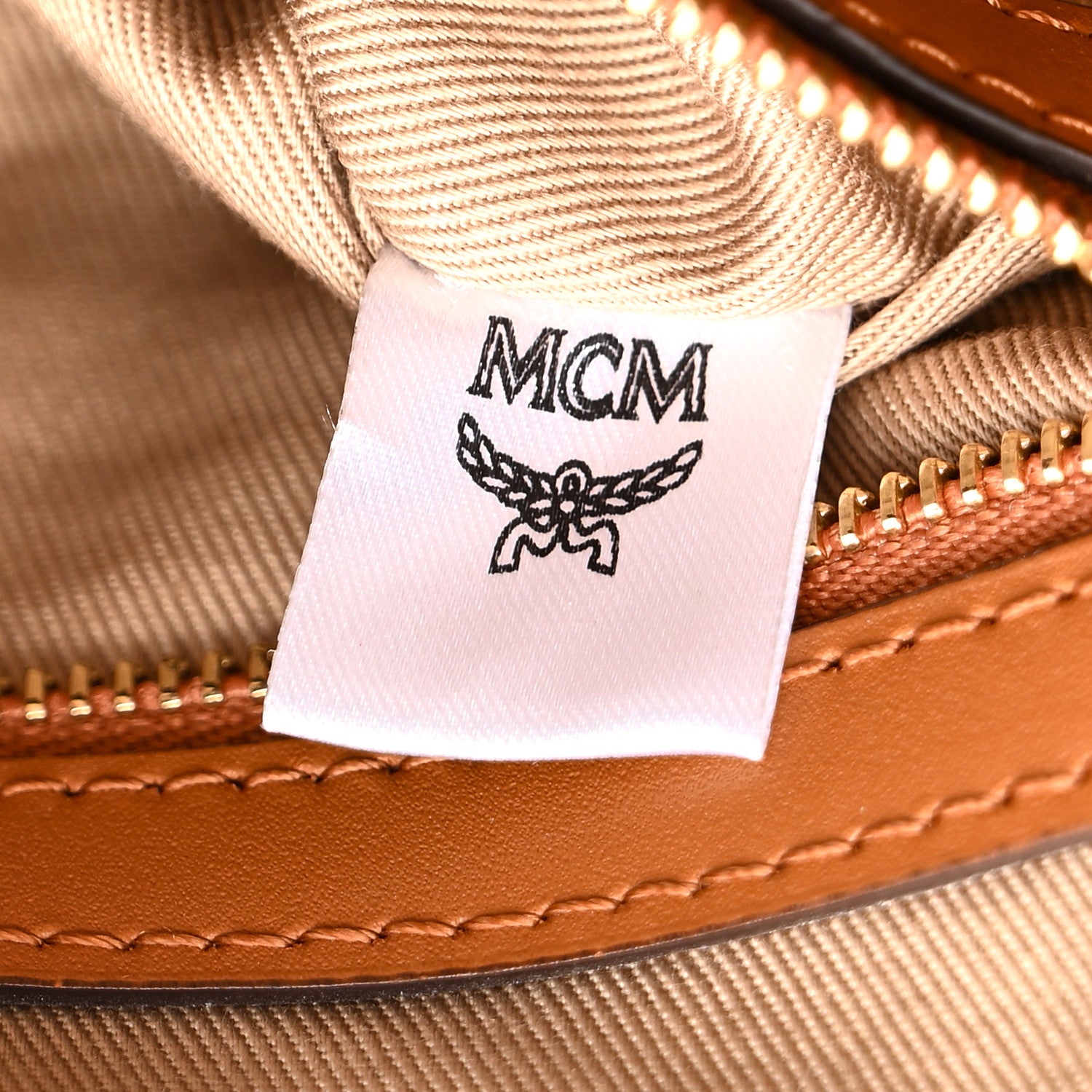 MCM Visetos Original Medium Pouch Cognac 7 of 14