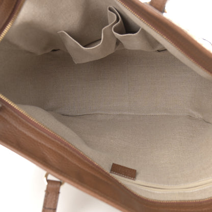 Gucci Monogram Medium Bree Zippered Tote Beige Tabacco 5 of 10