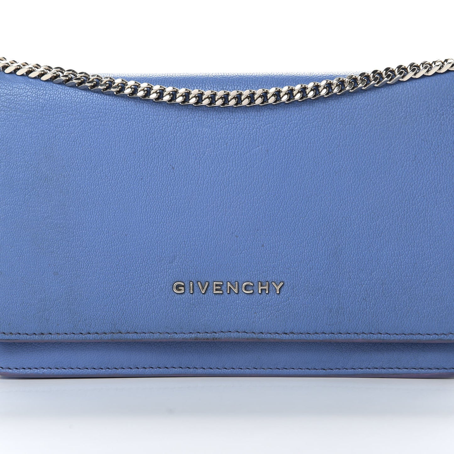 Sugar Goatskin Pandora Chain Wallet Blue
