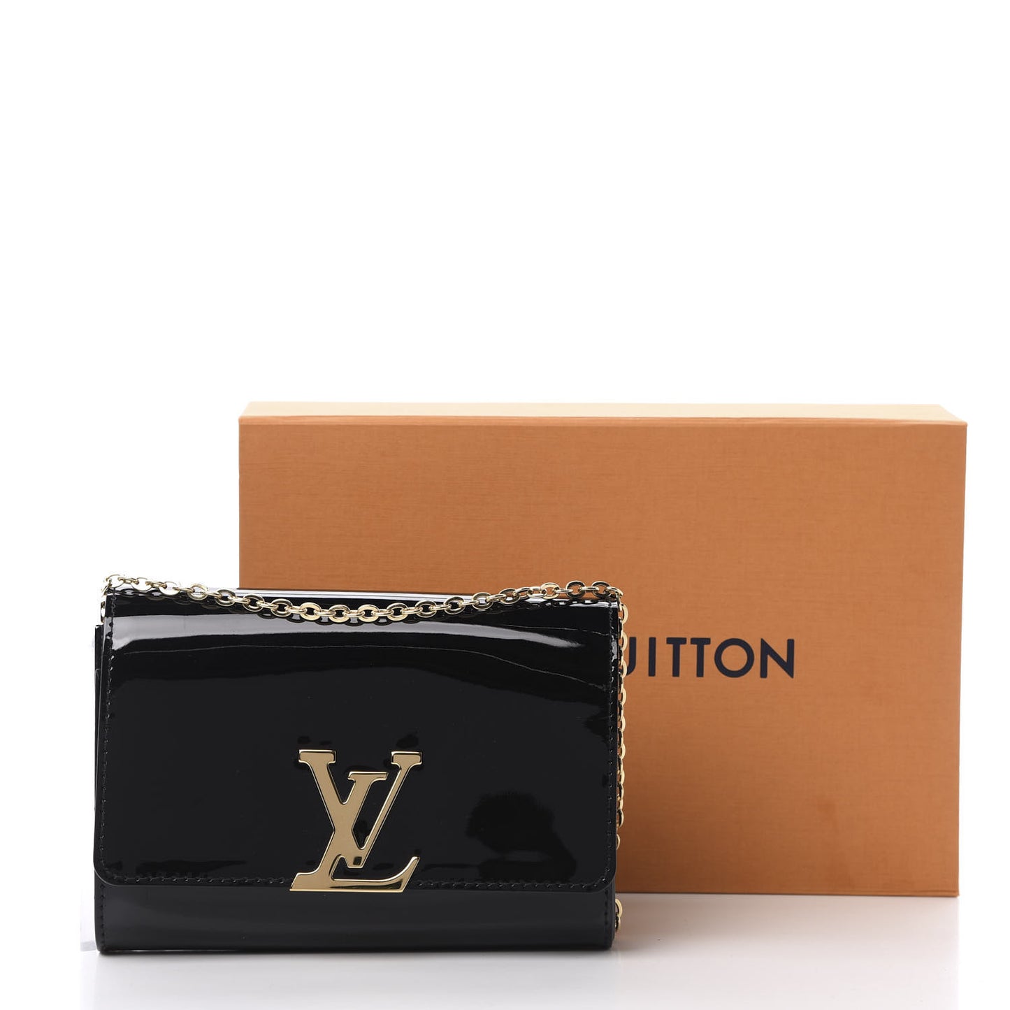 Patent Louise PM Chain Clutch Black