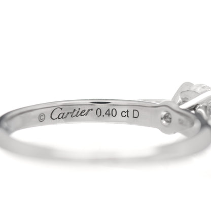 Cartier Platinum Diamond .40ct 1895 Solitaire Engagement Ring 52 6 5 of 7