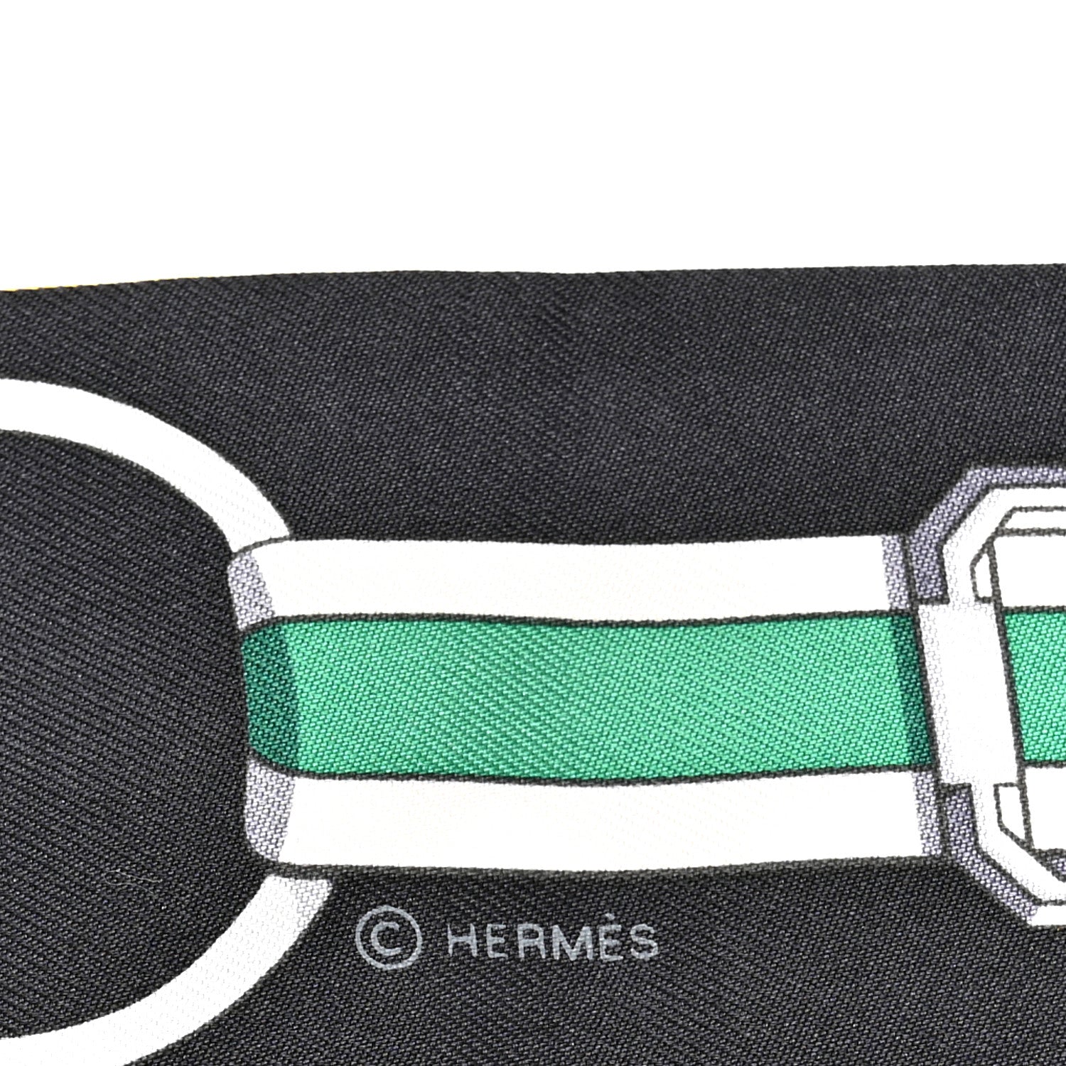 Hermes Silk Grand Tralala Twilly Miel Black Multicolor 3 of 4