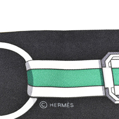 Hermes Silk Grand Tralala Twilly Miel Black Multicolor 3 of 4
