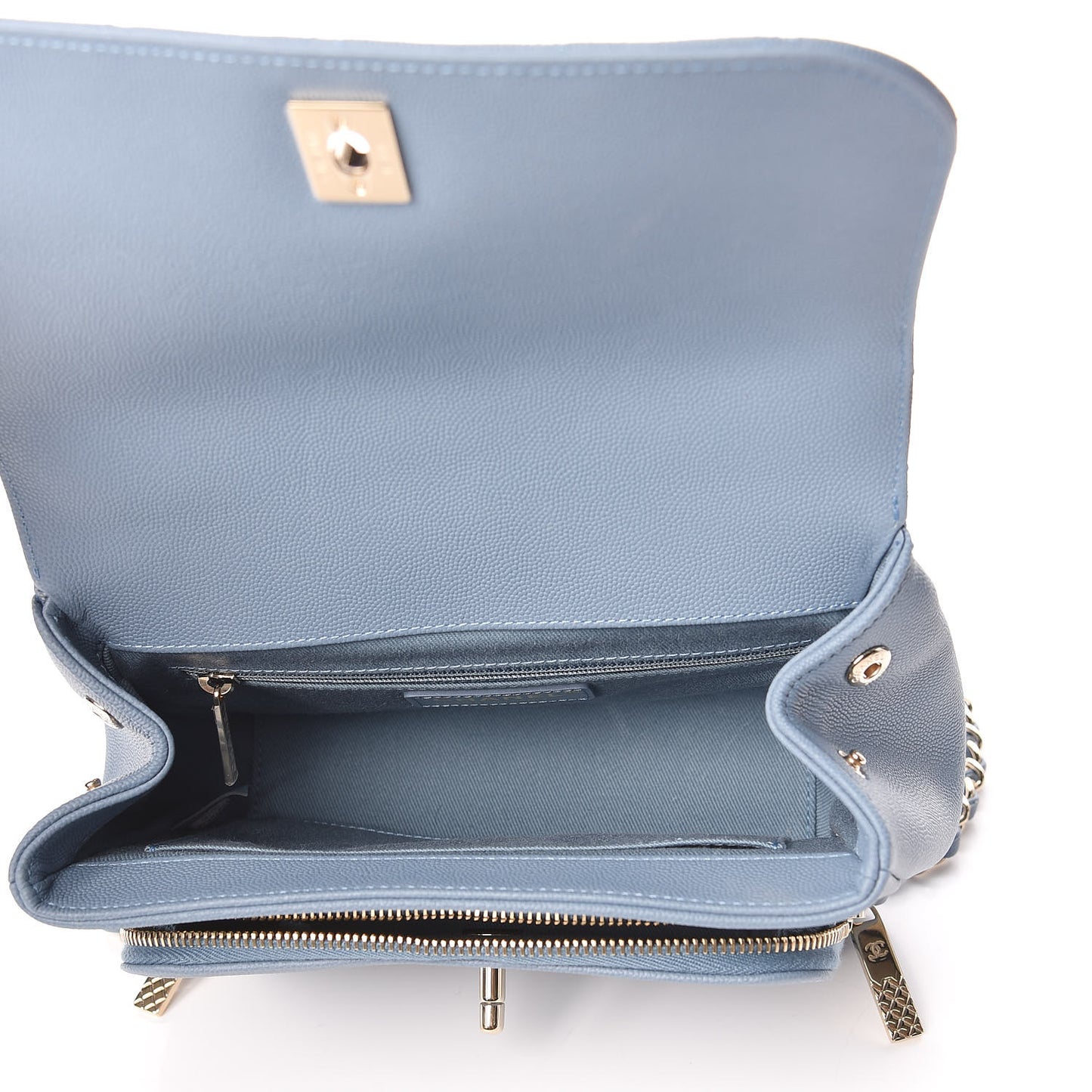 Caviar Quilted Medium Business Affinity Flap Blue