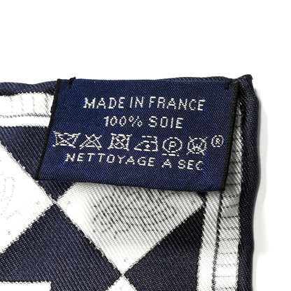 Hermes Silk Objets de Curiosite Scarf 90 Marine Rose Poudre 3 of 5
