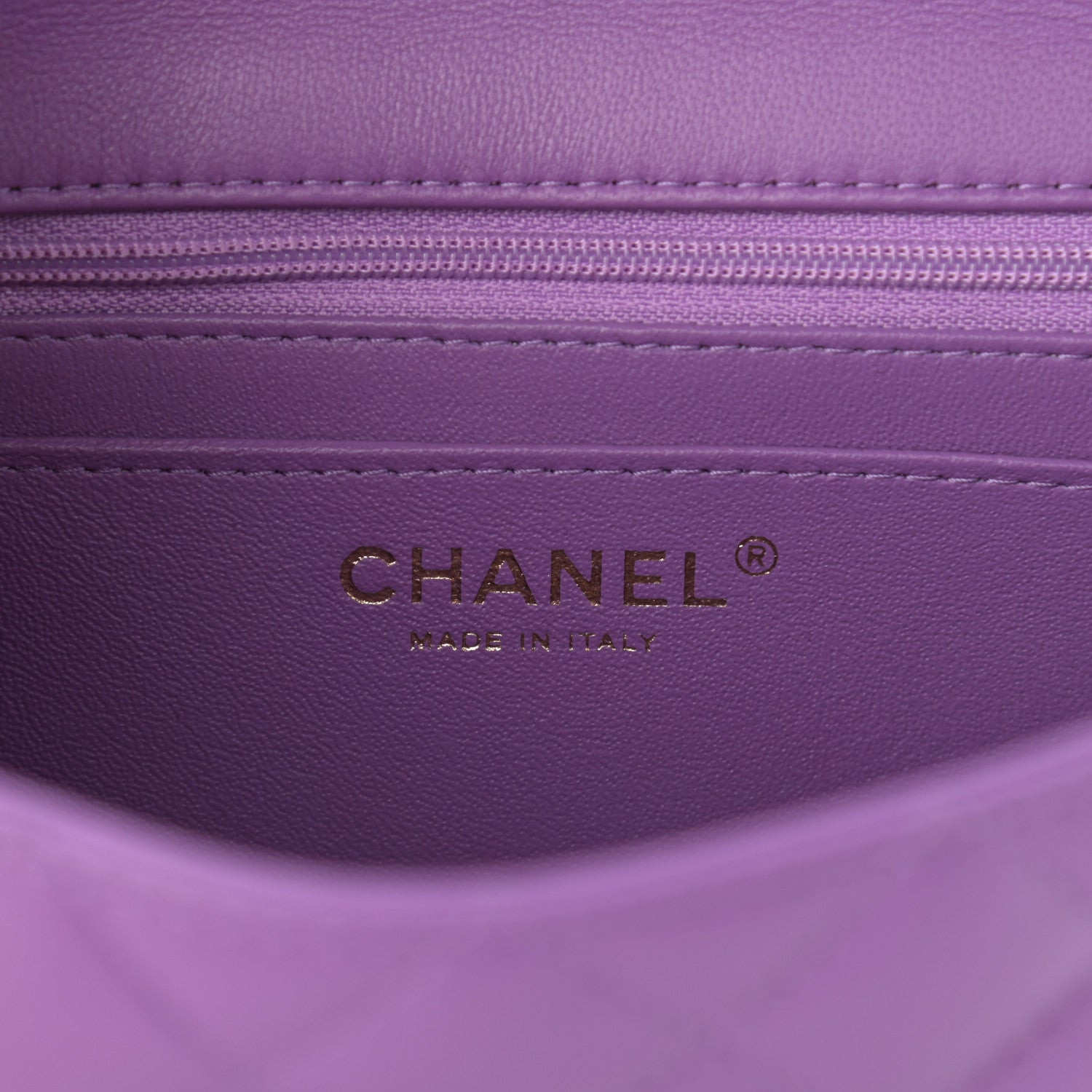 Chanel Lambskin Quilted Mini Rectangular Flap Purple 6 of 10