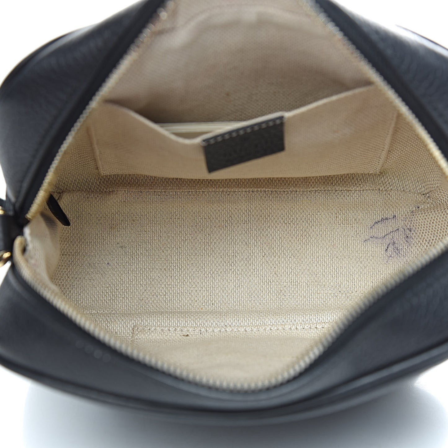 Pebbled Calfskin Small Soho Disco Bag Black