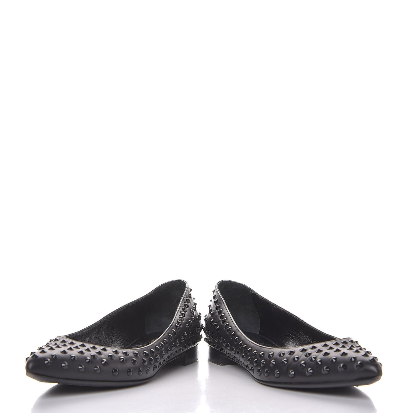Calfskin Studded Paris Ballerina Flats 37 Black