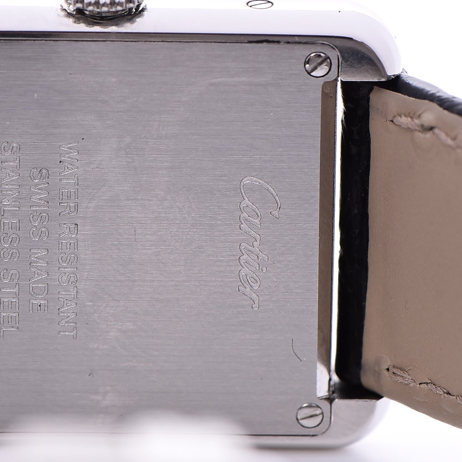 Cartier Stainless Steel Alligator 24mm Tank Solo Quartz Watch 10 of 17