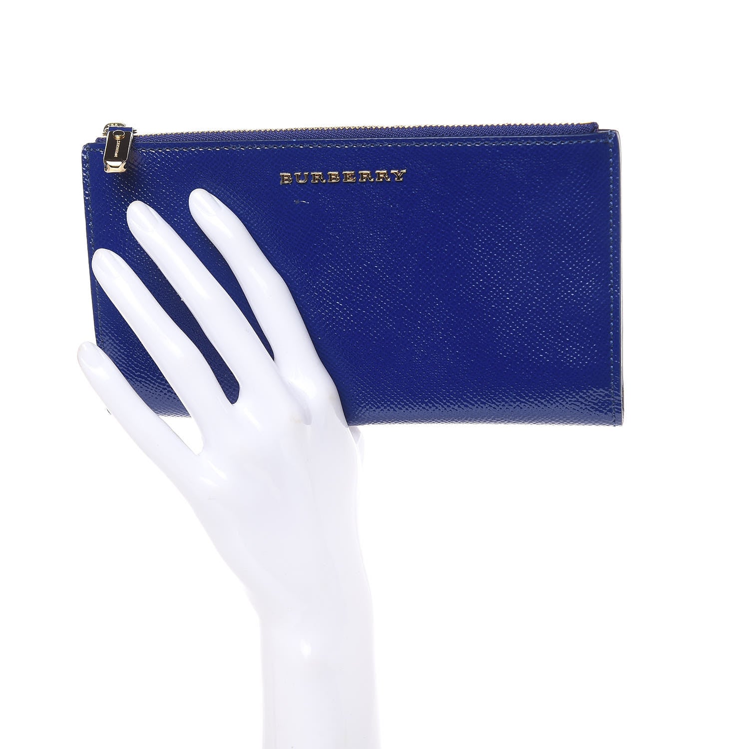 Burberry Patent Constantine Continental Wallet Blue 2 of 8