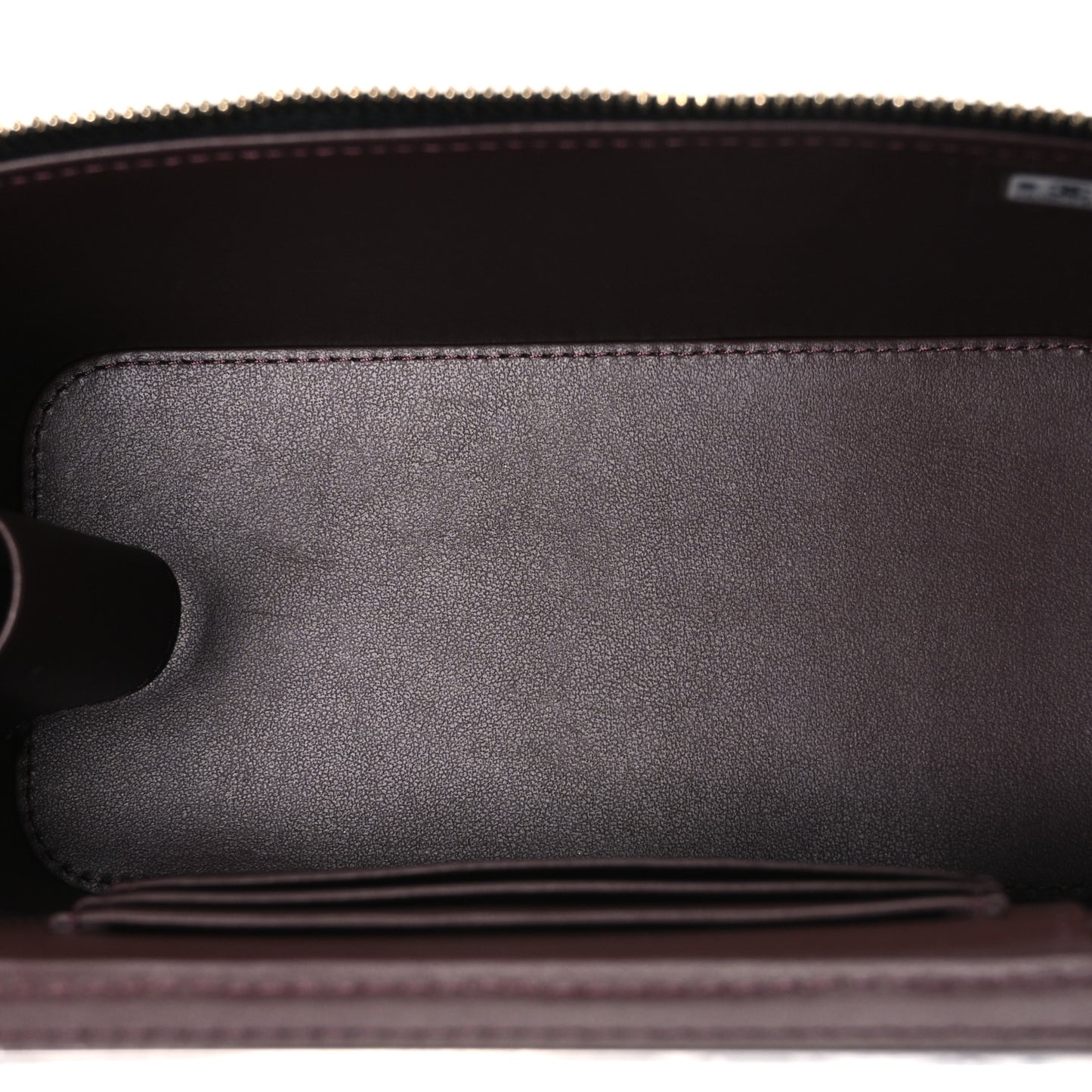 Caviar Quilted Small Vanity Case With Chain Black