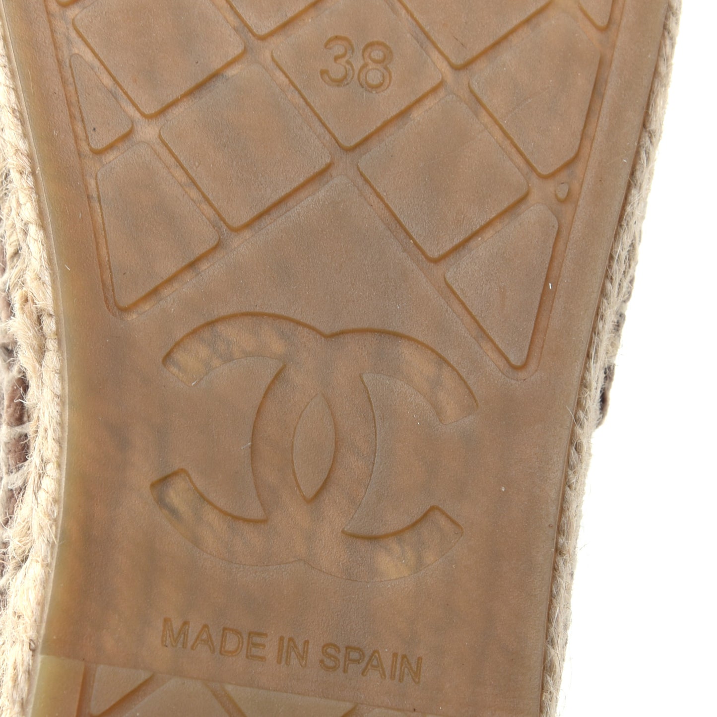 Velvet Logo Espadrilles 38 Beige Black