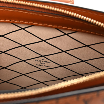 Louis Vuitton Denim Calfskin Malletage Trunk Clutch Light Blue 6 of 9