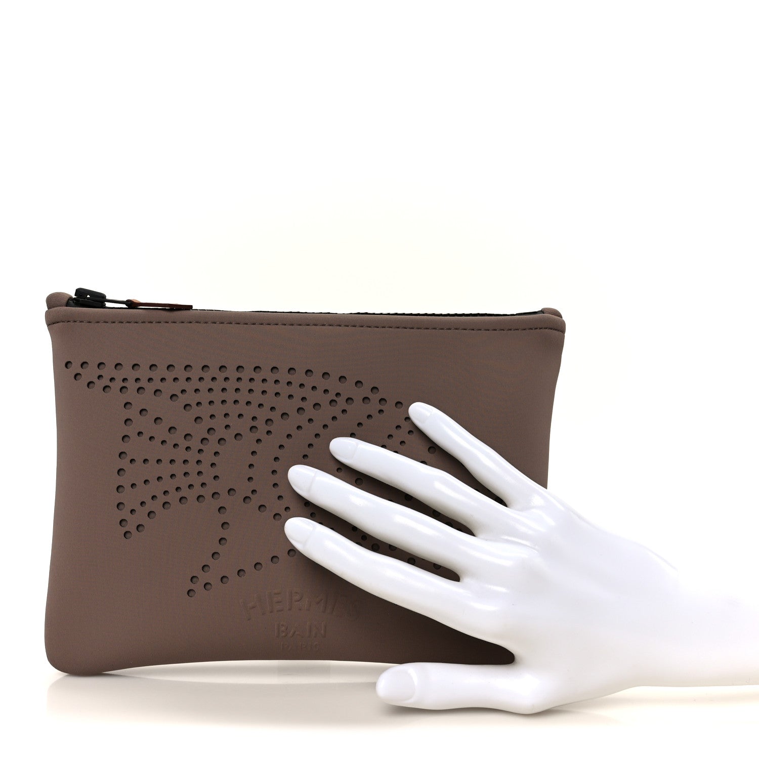 Hermes Neoprene Small Traffic Jam Case Taupe 1834419 – FASHIONPHILE