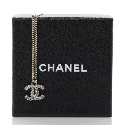 Chanel Crystal Timeless CC Necklace Silver 7 of 7