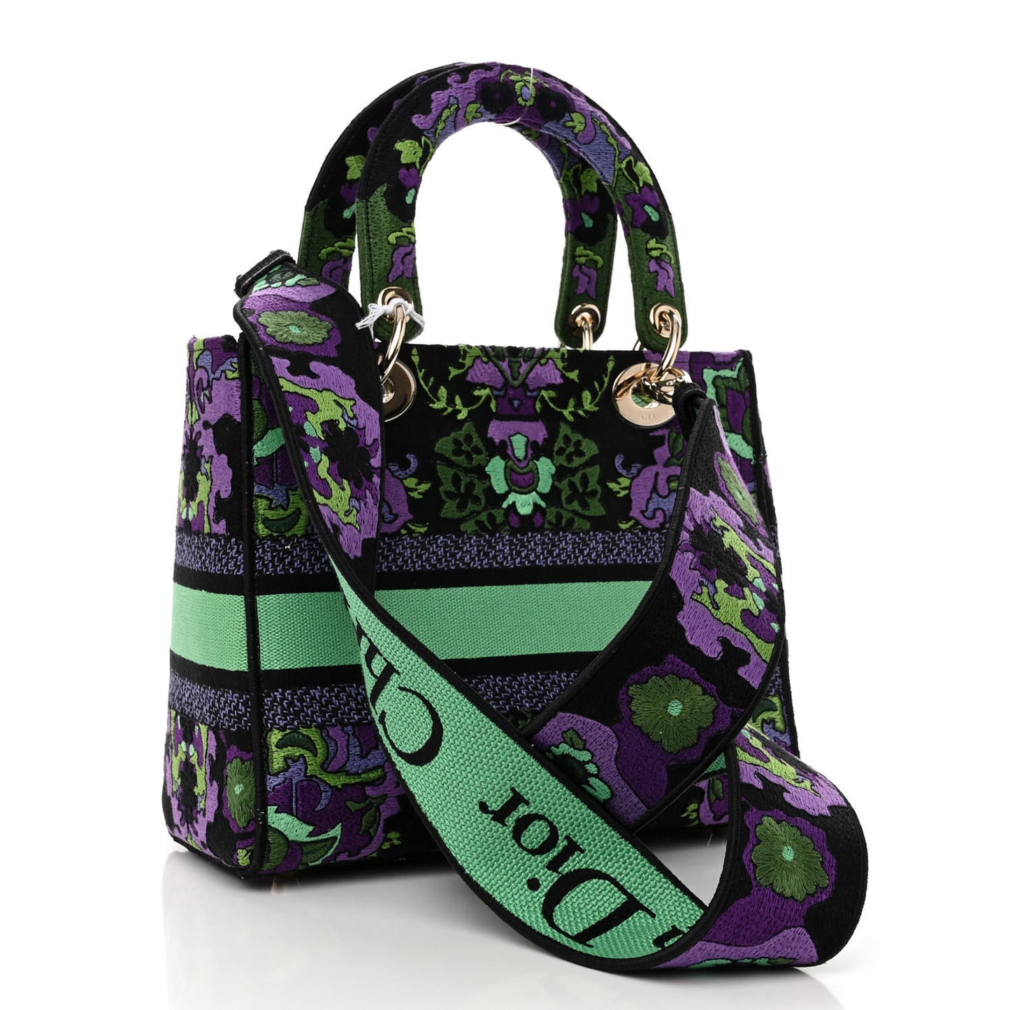 Canvas Embroidered Indian Purple Medium Lady D-Lite Multicolor
