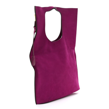 Tom Ford Suede Large Alix Padlock Zip Shoulder Bag Fuchsia 4 of 11