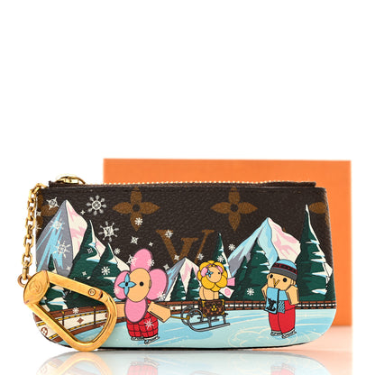 Louis Vuitton Monogram 2023 Christmas Animation Alpine Key Pouch Pink 7 of 7