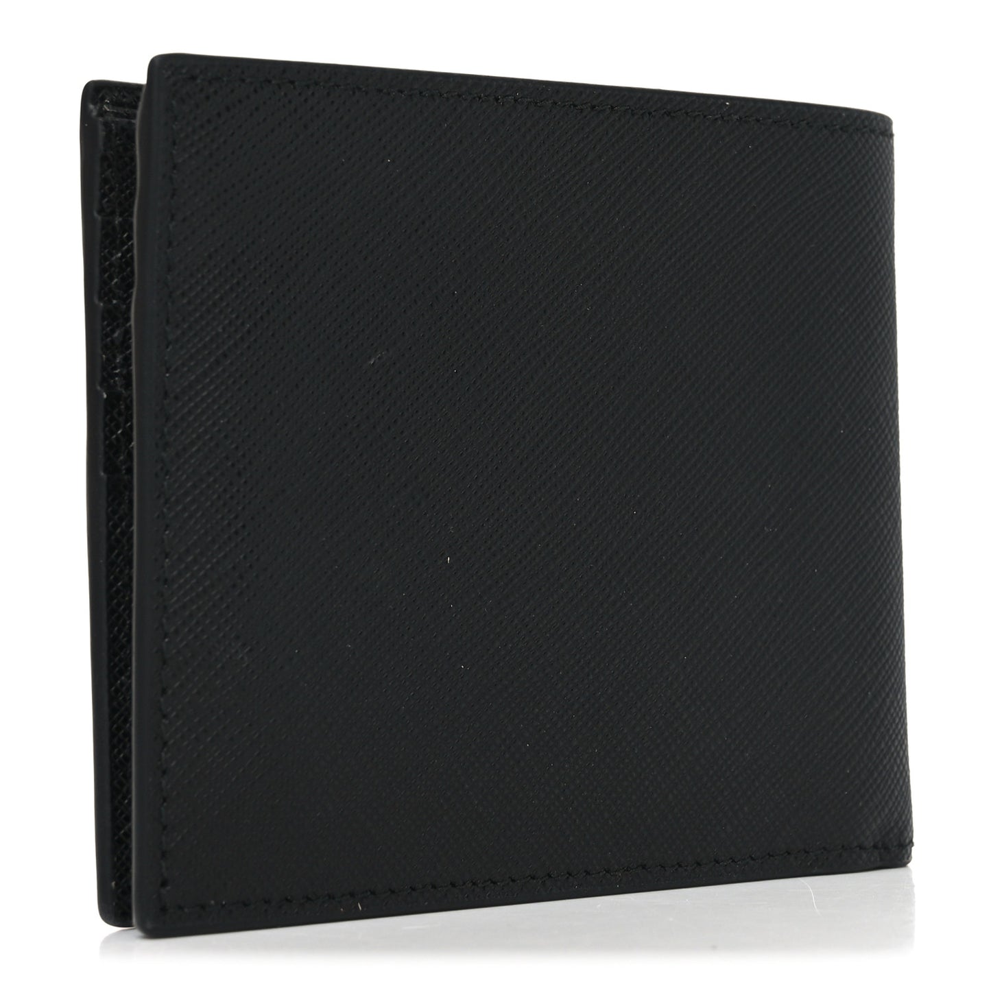 Saffiano Metal Bi-Fold Wallet Black