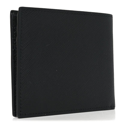 Prada Saffiano Metal Bi-Fold Wallet Black 2 of 6