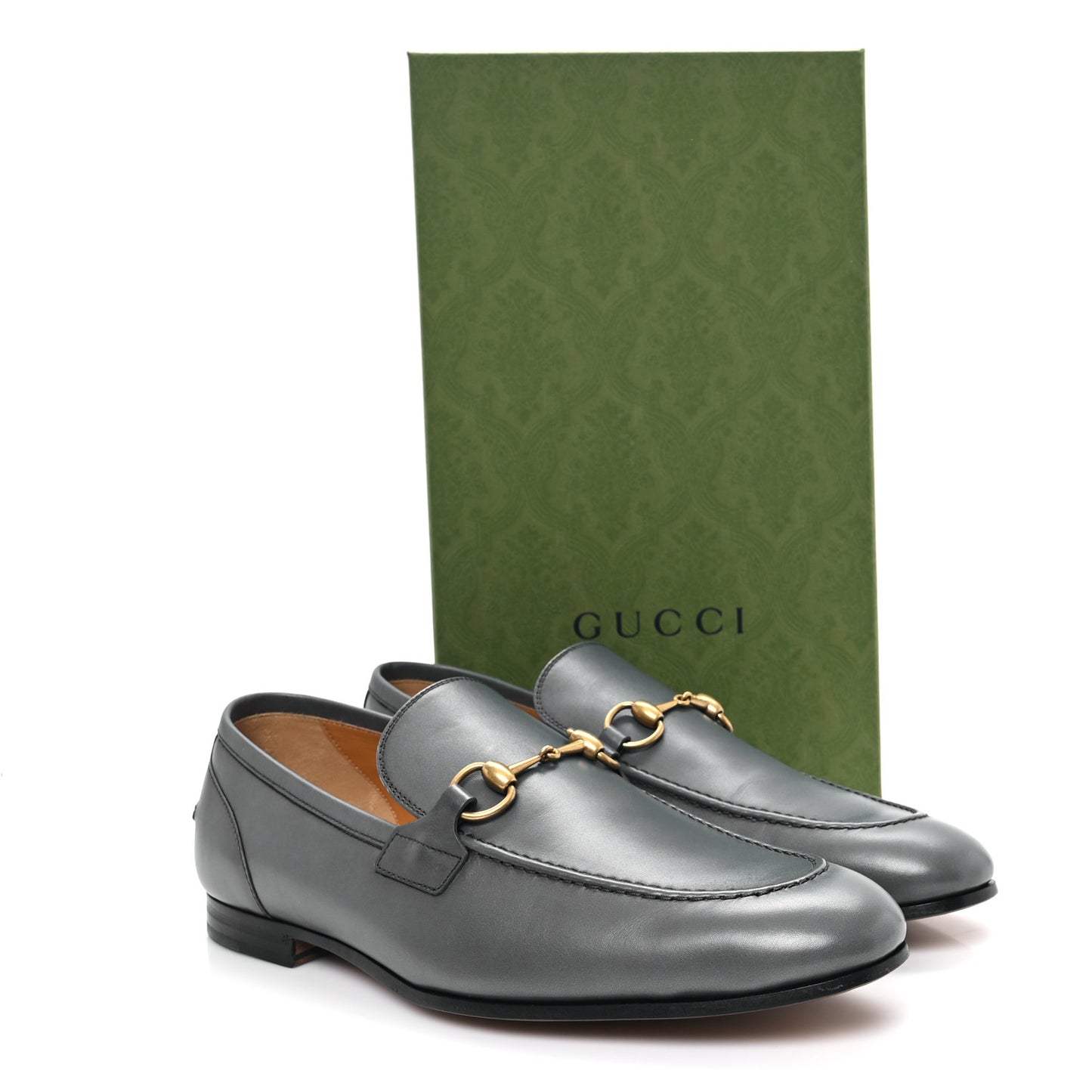 Calfskin Horsebit Mens Jordaan Loafers 11.5 Graphite Grey