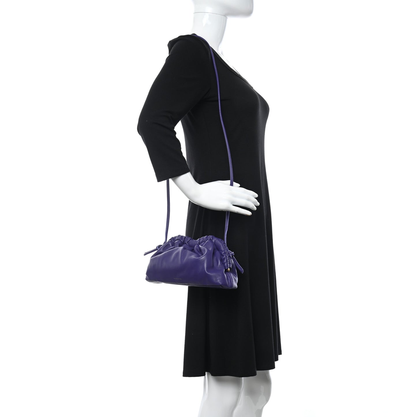 Lambskin Mini Cloud Clutch Viola