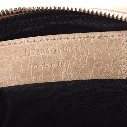 Balenciaga Agneau Giant 21 Silver Hardware Flat Handle Clutch Praline 7 of 10